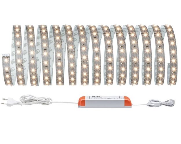 Pracovní osvětlení - P 70604 LED pásek MaxLED 500 - základní sada 5 m teplá bílá, stříbrnošedá - PAULMANN - foto 1