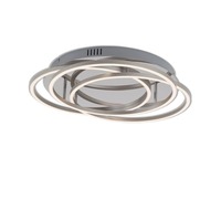Kruhová - BRI 3248018 LED stropní svítidlo, pr. 52,5 cm, 56 W, hliník-chrom (starý kód: BRI 3248-018) - BRILONER