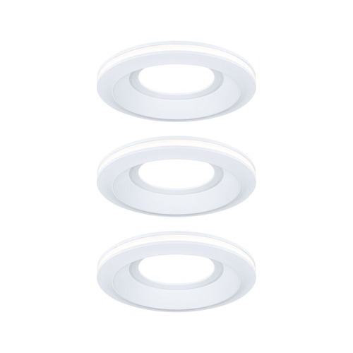 Koupelnová - P 92248 LED vestavné svítidlo Sormus 3ks sada IP65 kruhové 100mm 3x4,8W / 1,5W / 230V 3000K bílá - PAULMANN - foto 1