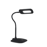Stolní lampy dekorační - FAN LEDT-DARWIN-BLACK Stolní lampa LAMPADA DA LETTURA LED DARWIN černá, rameno nastavitelné 4,8 W 700 lm 4000 K stmívatelné 16x53,5 cm - FANEUROPE