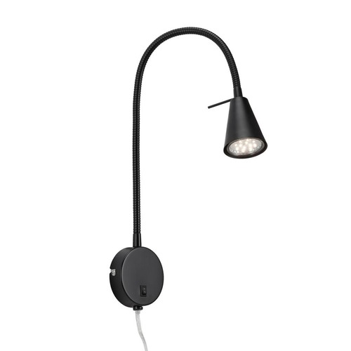 S ramenem - BRI 2082015 Flexibilní nástěnné svítidlo 45 cm 1xGU10 5W 400lm černá (starý kód: BRI 2082-015) - BRILONER - foto 1