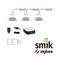 Hranatá - P 5181 Startovací sada Smart Home smik Gateway nástěnný ovladač + LED vestavné svítidlo Nova Plus Coin základní sada výklopné RGBW - PAULMANN