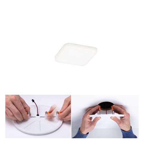 Koupelnová - P 92396 LED vestavné svítidlo Veluna VariFit IP44 hranaté 75x75mm 4,5W 4.000K satén - PAULMANN - foto 1
