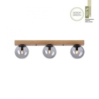 Dekorativní - LD 11393-79 GREEN WIDO LED stropní svítidlo 3 ramenné dřevo kouřová barva v udržitelném designu IP20 - LEUCHTEN DIREKT / JUST LIGHT