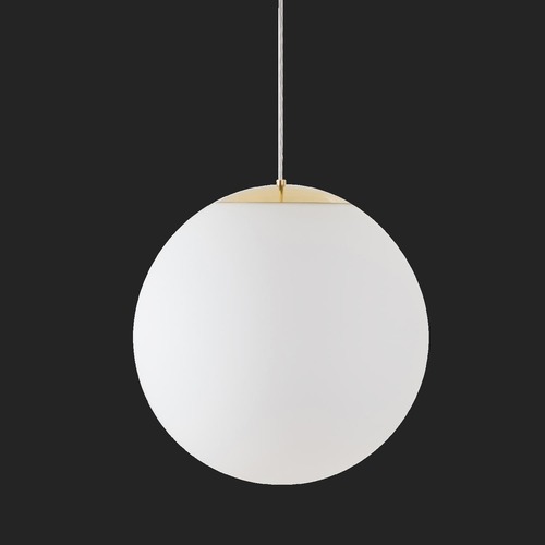 Nouzové osvětlení - OS ADR72612 ADRIA S4 HP závěsné skleněné svítidlo mosaz leštěná / bílá IP40 4000 K 58W LED nouzové kombinované 3 h (původní kód OS 72612) - OSMONT - foto 1