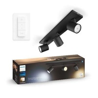 Bodová - PH 8720169320413 Hue WA Runner bodové LED svítidlo GU10 3x5W 350lm 2200-6500K IP20, černé + ovladač - PHILIPS
