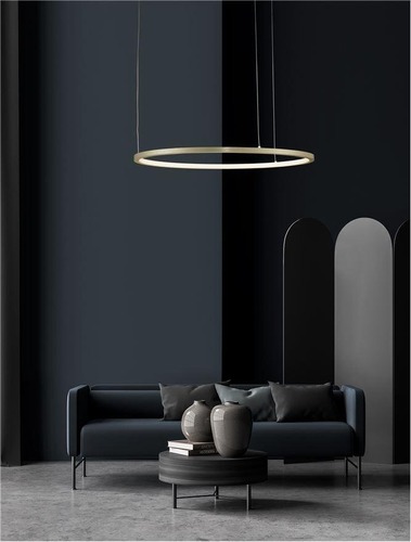 Kruhová - NV 9345602 Závěsné svítidlo TARQUIN broušený zlatý hliník a akryl LED 36W 230V 3000K IP20 stmívatelné - NOVA LUCE - foto 1
