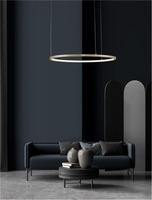 Kruhová - NV 9345602 Závěsné svítidlo TARQUIN broušený zlatý hliník a akryl LED 36W 230V 3000K IP20 stmívatelné - NOVA LUCE