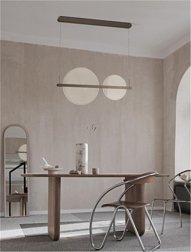 Podélná - NV 9054449 Závěsné svítidlo NOAH kávově hnědý hliník a akryl LED 42W 230V 3000K IP20 stmívatelné - NOVA LUCE - foto 1