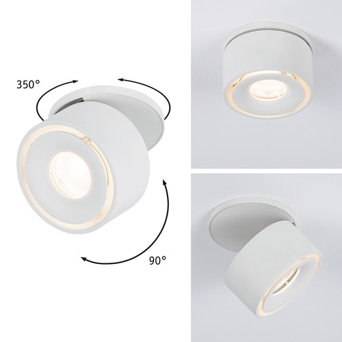 Kruhová - P 93372 Vestavné svítidlo LED Spircle bílá mat 8,0W 3.000K 36° - PAULMANN - foto 1