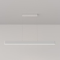 Podélná - M P010PL-L30W Závěsné svítidlo Step 3000K 30W teplá bílá 1750lm bílý kov přímé/nepřímé osvětlení - MAYTONI