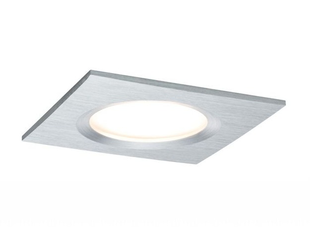Koupelnová - P 93895 Zápustné svítidlo LED Coin Slim IP44 hranaté 3x 6W 3x 470lm 2700K hliník 3ks stmívatelné - PAULMANN - foto 1