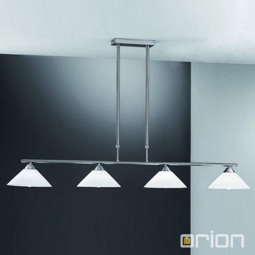 Vícečetná - OR LU 1684/4 SATIN Závěsné svítidlo 4xE14 satin (nerez) délka 125cm, výška 55-95cm - ORION - foto 1