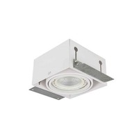 Hranatá - AZZ AZ2873 Stropní zápustné bodové svítidlo Azzardo Nova 1 GIPs black/black AZ2873 GU10+ADAP111/ES111 1x40/1x50W IP20 15cm bílé - AZZARDO