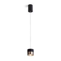 Válec - RED R14219X VÝPRODEJ VZORKU - JUNIPER závěsná stahovatelná černá/zlatá  230V LED 15W 30°  3000K - RED - DESIGN RENDL