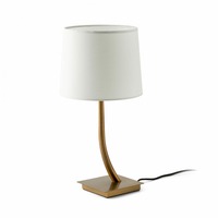 Stolní lampy dekorační - FARO 29685-04 REM bronzová/bílá stolní lampa - FARO