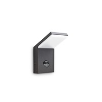 Nástěnná - ILUX 221519 LED Venkovní nástěnné svítidlo Ideal Lux Style AP1 Anthracite 221519 9,5W 680lm IP54 antracitové s čidlem - IDEALLUX