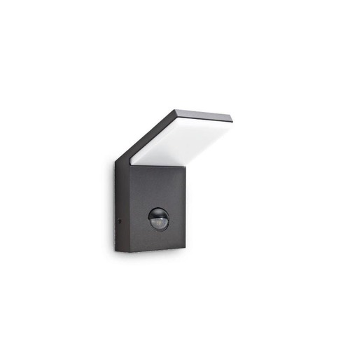 Nástěnná - ILUX 221519 LED Venkovní nástěnné svítidlo Ideal Lux Style AP1 Anthracite 221519 9,5W 680lm IP54 antracitové s čidlem - IDEALLUX - foto 1