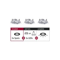 Kruhová - P 92490 Vestavné svítidlo Choose spot výklopné max. 10W hliník broušený 230V - PAULMANN