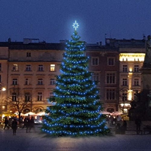 SADY na stromy - DLED TRS201B LED světelná sada na stromy vysoké 6-8m, modrá - foto 1