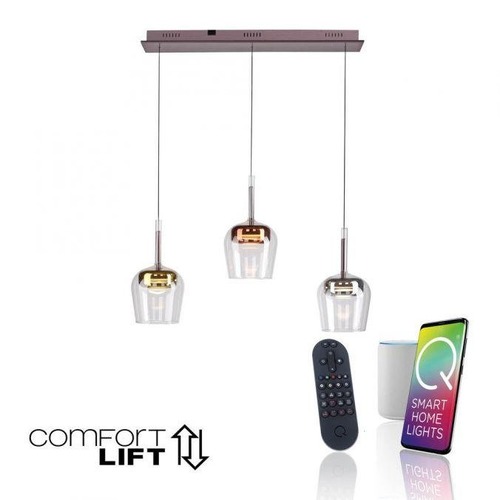 Dekorativní - PN 2742-70 LED závěsné svítidlo Q-KON 3-ramenné vícebarevné Smart Home ZigBee 2700-5000K - PAUL NEUHAUS - foto 1