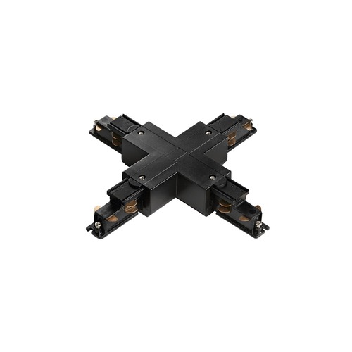 Lišty a příslušenství EUTRAC - FAN LED-RAIL-X-DA-NER Příslušenství křížové spojení (X‑spojení) pro šestivodičový DALI lištový systém, černá - FANEUROPE - foto 1