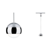 Svítidla - P 96804 AKCE - URail LED závěs Capsule II 6W 4000K stmívatelné 230V matný chrom/chrom - PAULMANN