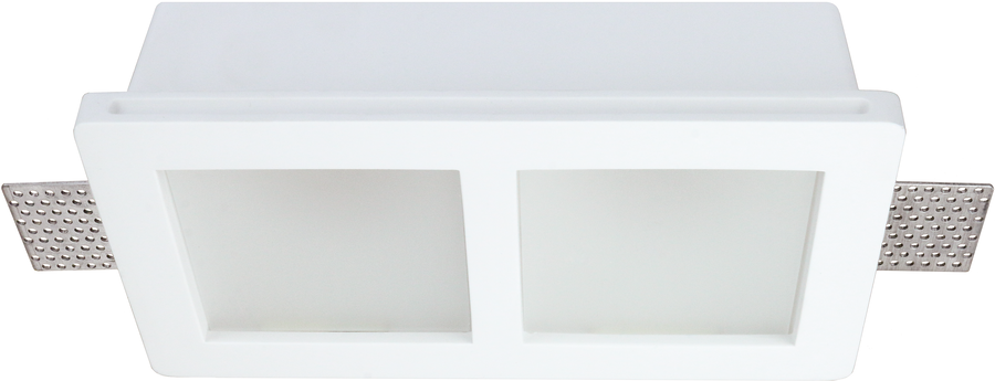 Svítidla na žárovky GU10 Optonica - Stropní armatura bezešvé zapuštěné čtvercové matné sklo - foto 1