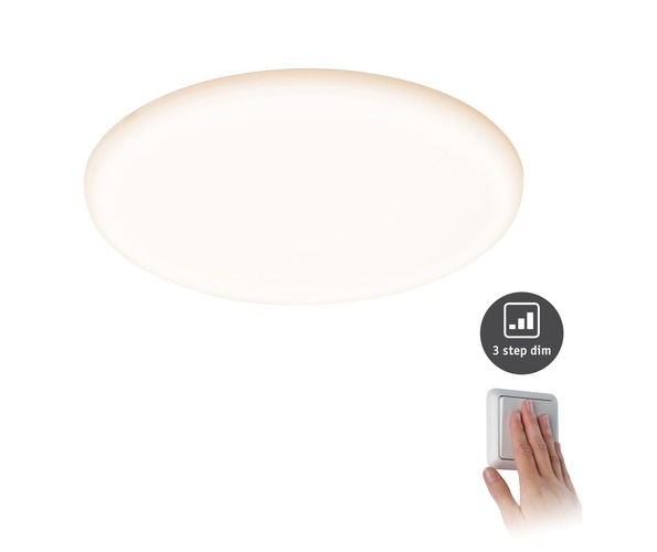 P 93064X VÝPRODEJ VZORKU - LED vestavné svítidlo Veluna VariFit IP44 3-krokové-stmívatelné kruhové 215 21W 3.000K satén - PAULMANN - foto 1