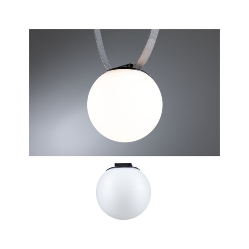 Páskové ULine - P 94616 AKCE - ULine LED závěs Ball 8W 150mm 3000K černá - PAULMANN - foto 1
