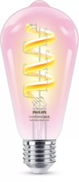 E27 - PH 8720169165816 WiZ Smart LED Žárovka s tradičním vzhledem, čirá, 40 W 470lm 2200-6500K (RGB) ST64 E27 - PHILIPS