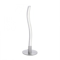 Stolní lampy dekorační - LD 15128-55 WAVE LED stolní lampa v designu vlny s barvou oceli teplá bílá vč. šňurového vypínače 3000K - LEUCHTEN DIREKT / JUST LIGHT
