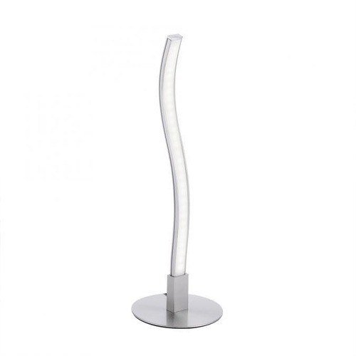 Stolní lampy dekorační - LD 15128-55 WAVE LED stolní lampa v designu vlny s barvou oceli teplá bílá vč. šňurového vypínače 3000K - LEUCHTEN DIREKT / JUST LIGHT - foto 1
