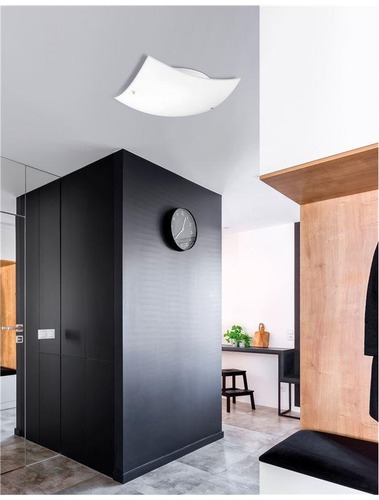 Hranatá - NV 600302 Stropní svítidlo QUALE matné bílé sklo chromovaný kov E27 2x12W - NOVA LUCE - foto 1