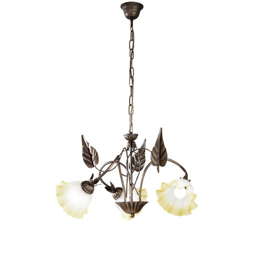 Dekorativní - FAN I-TRISTANO-3 Závěsné svítidlo TRISTANO hnědá, 3xE14, 60 x 80 cm - FANEUROPE - foto 1