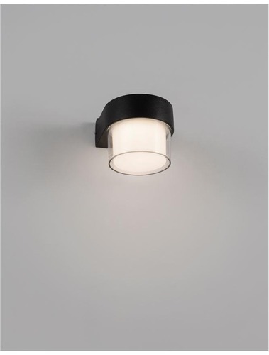 Nástěnná - NV 9925665 Venkovní nástěnné svítidlo DARF černý hliník ABS difuzor LED 5W 3000K 100-240V 104st. IP65 světlo dolů - NOVA LUCE - foto 1