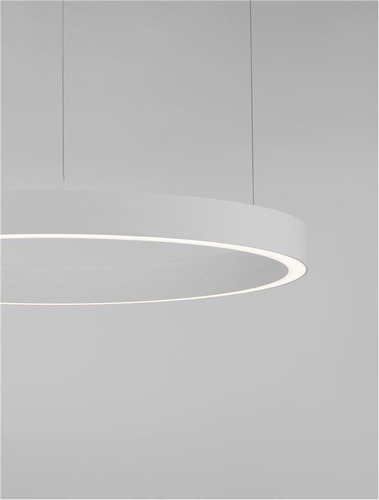 Kruhová - NV 9558603 Závěsné svítidlo STING LED hliník a akryl bílá Epistar SMD2835 50W 3000K Eaglerise TRIAC driver D80 H200 120st. IP20 stmívatelné - NOVA LUCE - foto 1