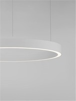 Kruhová - NV 9558603 Závěsné svítidlo STING LED hliník a akryl bílá Epistar SMD2835 50W 3000K Eaglerise TRIAC driver D80 H200 120st. IP20 stmívatelné - NOVA LUCE