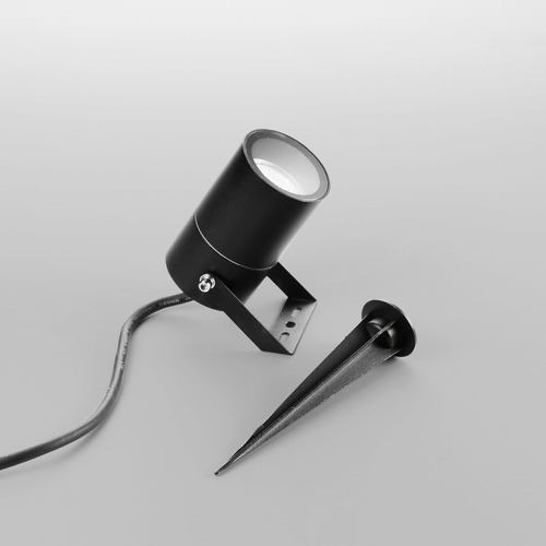 Zápichy - FAN I-AKRON-NER Venkovní reflektor Akron, černý, na kolíku, 1 x GU10, IP54, 10 x 6 cm - FANEUROPE - foto 1