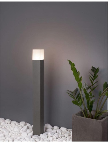 Sloupková - NV 71371101 Venkovní sloupkové svítidlo STICK tmavě šedý hliník bílý akryl E27 1x12W 220-240V IP54 bez žárovky - NOVA LUCE - foto 1