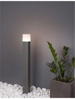 Sloupková - NV 71371101 Venkovní sloupkové svítidlo STICK tmavě šedý hliník bílý akryl E27 1x12W 220-240V IP54 bez žárovky - NOVA LUCE