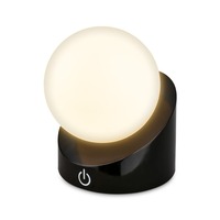 Stolní lampy dekorační - BRILO 7561015 Sora Mini LED stolní lampička bezdrátová IP54, stmívatelné, dotykový vypínač, černá - BRILO