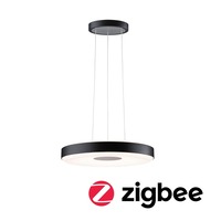 Kruhová - P 79779 LED závěsné svítidlo Smart Home Zigbee Puric Pane 2700K / 11 / 1x7W černá/šedá stmívatelné - PAULMANN