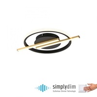 Kruhová - LD 14130-60 KORSA LED stropní svítidlo matná mosaz moderní paměťová funkce SimplyDim 3000K - JUST LIGHT