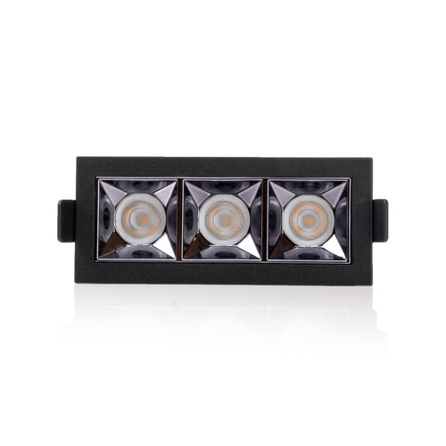 Hranatá - SLC SLC1263 Vestavné LED svítidlo PIXEL X3 9 W 220-240 V 3000 K stmívatelné 36° Ra90 černé - TLG - foto 1
