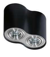 Downlight - AZZ AZ0782 Stropní bodové přisazené svítidlo Azzardo Bross 2 black/aluminium AZ0782 GU10 2x50W IP20 černo-hliníkové - AZZARDO