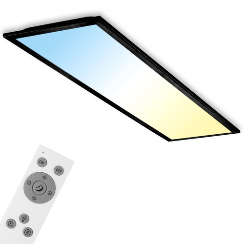 Hranatá - BRILO 7167-015 CCT svítidlo LED panel, 100 cm, 24 W, 2600 lm, černá - BRILO - foto 1