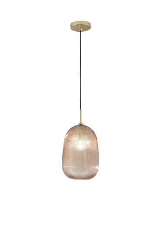 Válec - FAN I-DUKE-S-AMB Závěsné svítidlo Duke jantarové sklo, 1 x E27, pr. 21 x 200 cm - FANEUROPE - foto 1