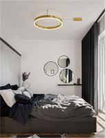 Kruhová - NV 9063600 Stropní svítidlo MOTIF LED stropní svítidlo mosazný hliník 3000K IP20 40W 220-240V stmívatelné - NOVA LUCE