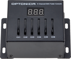 Stmívače a regulátory LED - 6 kanálový DMX posuvný Fader Console